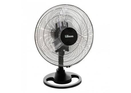 VENTILADOR DE MESA 16"  LILIANA  VVSOC16 ORBITAL PARR.CROMADO-ASPAS TRANSP.